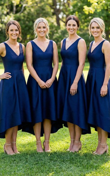 Cheap Tea Length Dress For Bridesmaids | 50S Bridesmaids Dresses - Dorris  Bridal