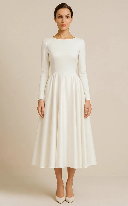 long sleeve wedding dresses for older brides Square neck bridal gown | Wedding gowns for older brides