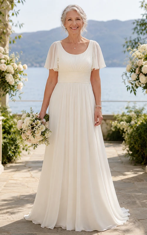 casual beach wedding dress for older bride Short Wedding Dresses for Older Bride
