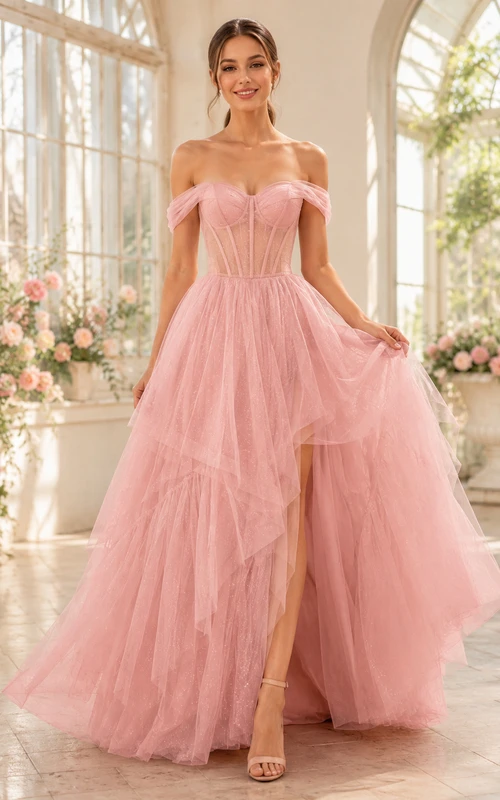 american prom dresses Sky Blue Lace Appliqued Satin and Tulle Dress Ball Gown style Fabric Poly USA 9254 - Satin