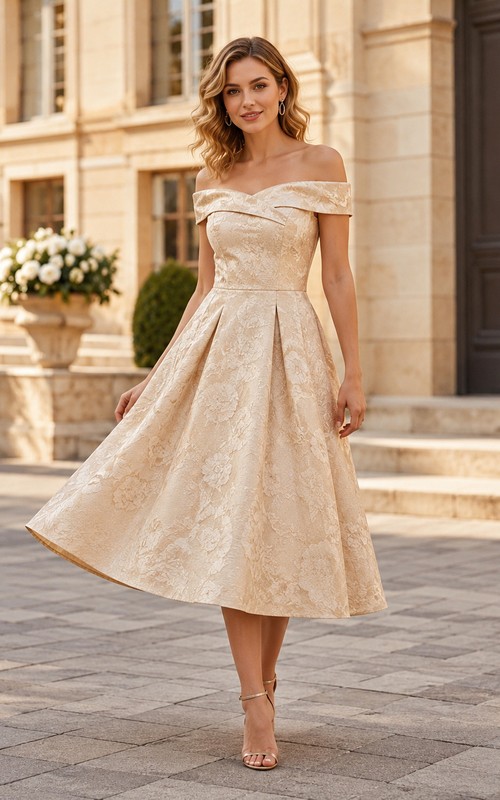 Cheap Tea Length Dress For Bridesmaids | 50S Bridesmaids Dresses