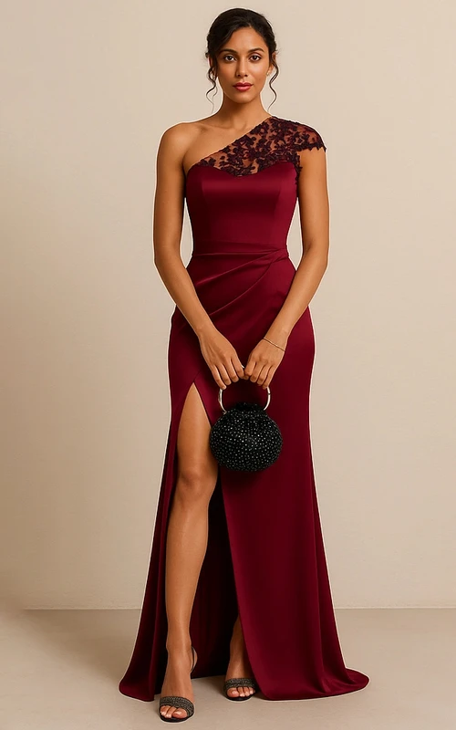 blood red bridesmaid dresses Dark Burgundy Red Bridesmaid Dresses