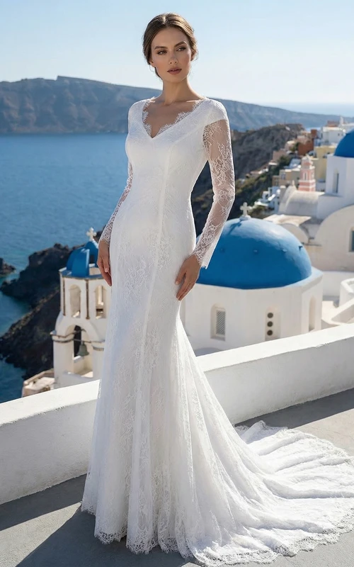 ombre lace wedding dress Ombre Wedding Dress in Nude Tulle and Ivory Applique