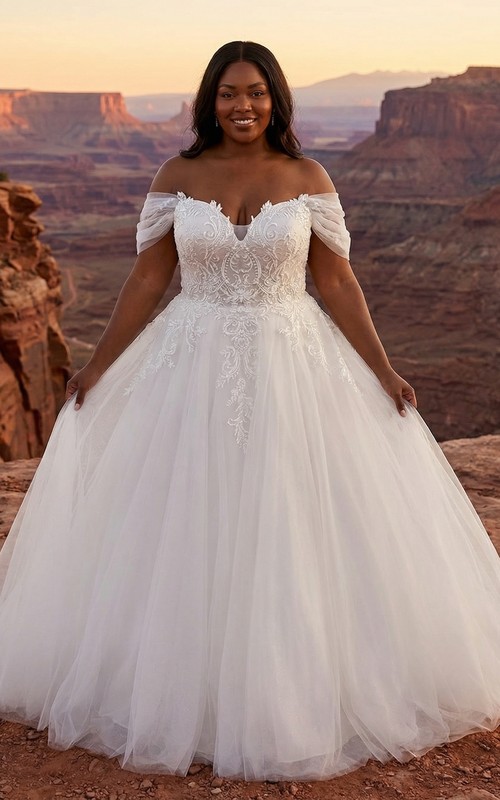 plus size chiffon beach wedding dress White Plus Size V-Neck Chiffon A-Line Beach Wedding Dress