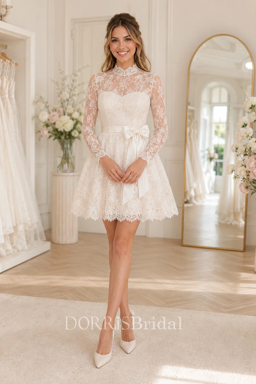 short wedding reception dress mini dress for wedding reception Hana by Euphorie-parroquiadesanalbertomagno.com