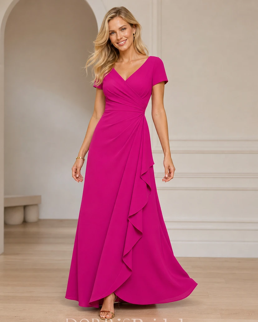 pink and blue mother of the bride dresses Elegant Pink Mother Of The Bride Dresses With 3D Floral Appliques Custom  Made