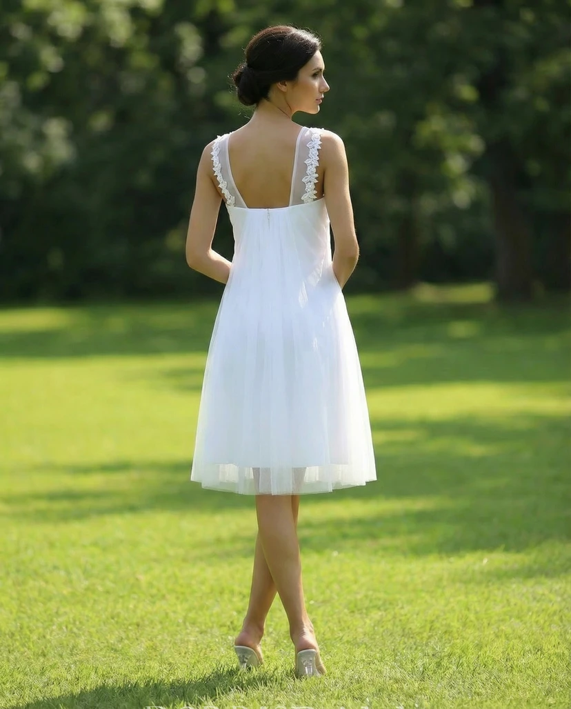 Adorable Simple Short Empire Waist Dress (IV_411579)