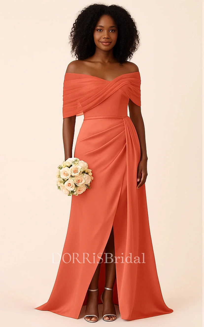 off shoulder criss cross long dress Off Shoulder Ruched Crisscross Mesh Bodycon Dress, Brown / XS